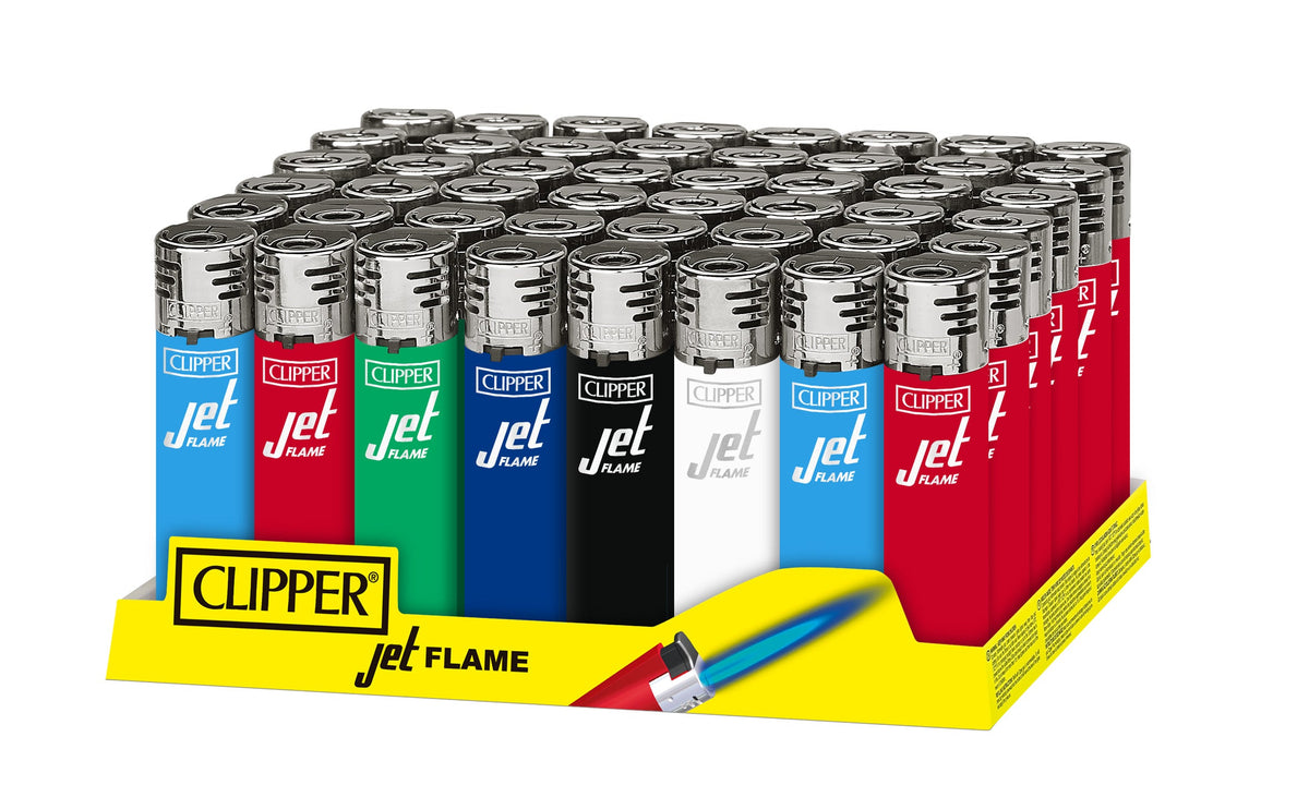CLIPPER LIGHTERS CKJ11 JET SOLID ASSORTED 48CT - TRAY