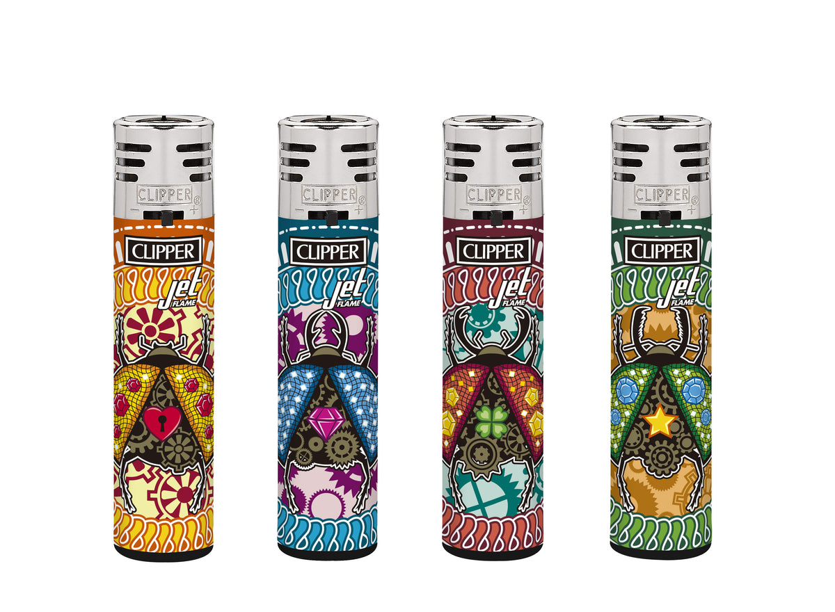 Jet Flame Clipper Lighters: Shiny Beetle, 48 Tray | Zig-Zag Jet Flame Clipper Lighters: Shiny Beetle, 48 Tray | Zig-Zag