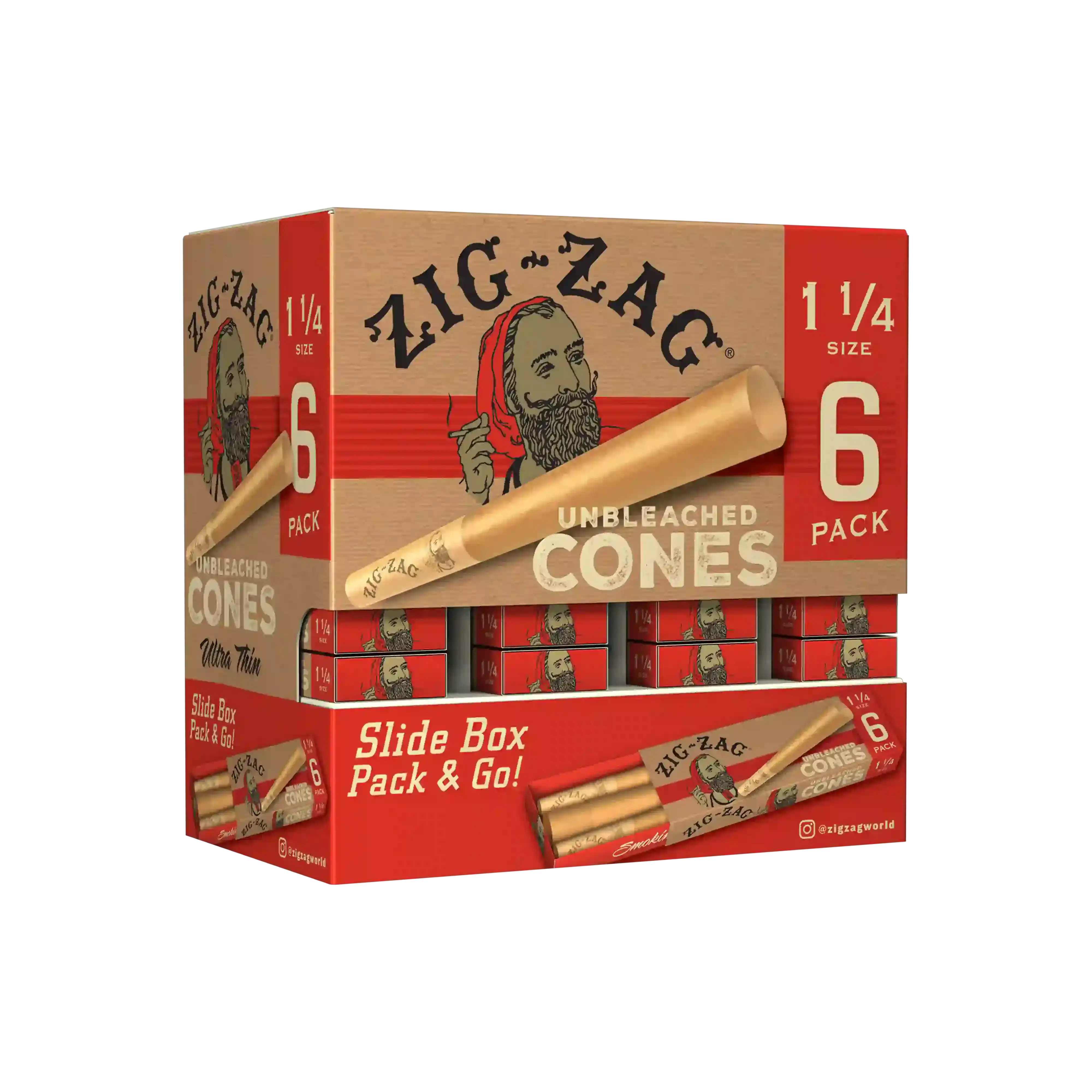 1 1/4 Size - Unbleached Cones Carton