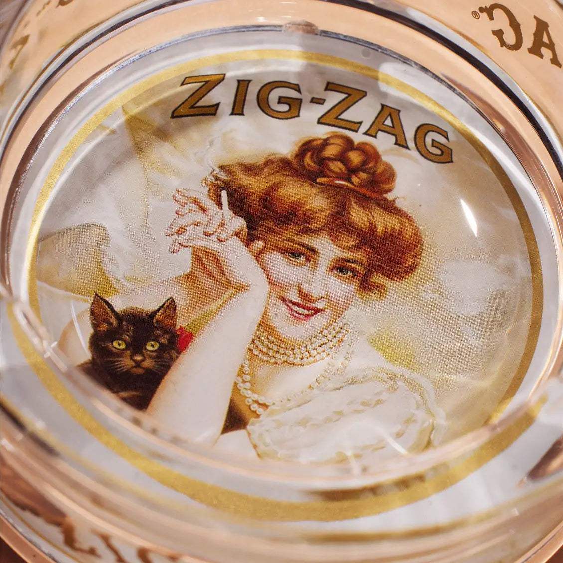 Zig-Zag Glass Ashtray - Vintage