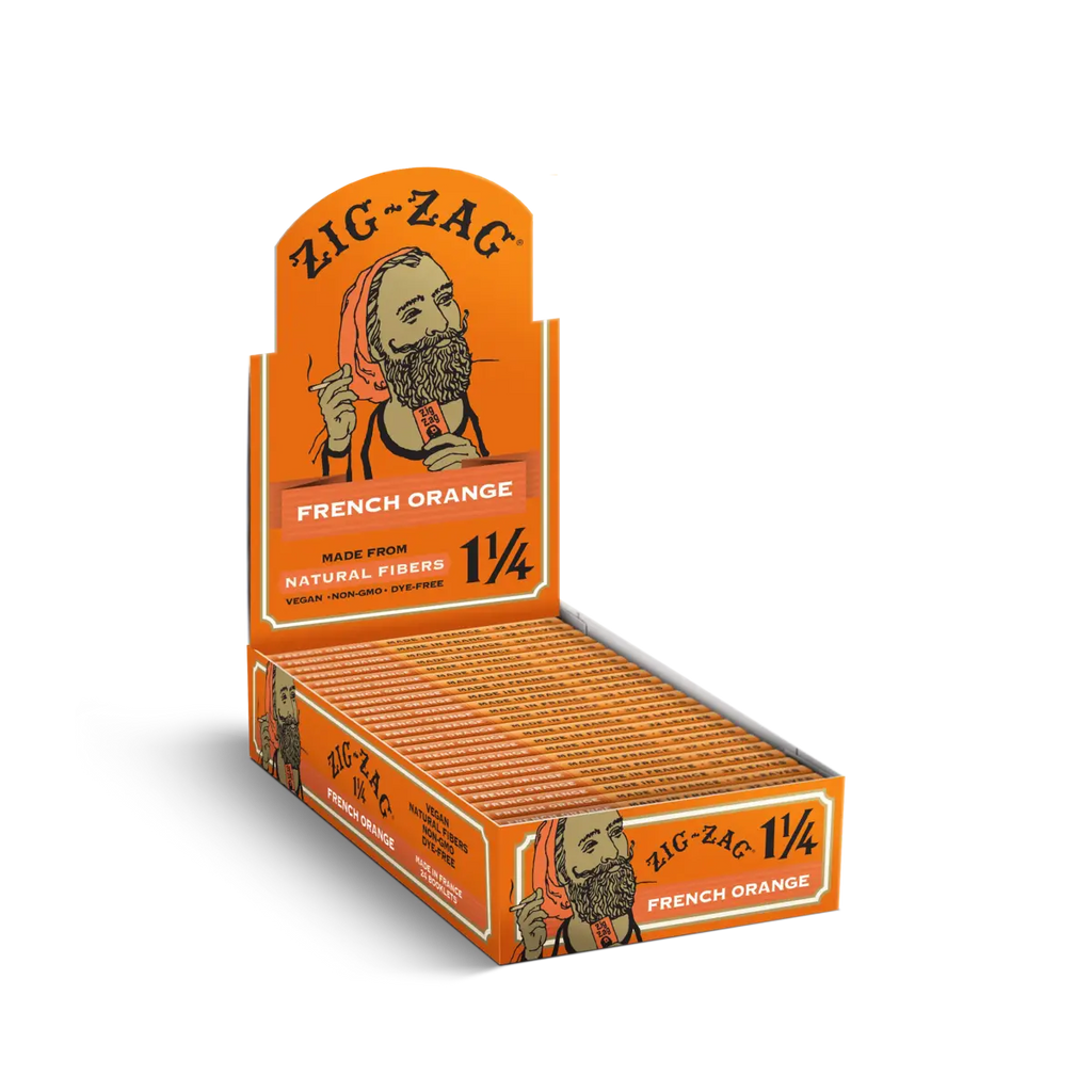 1 1/4 French Orange Rolling Papers Carton – Zig-Zag Wholesale