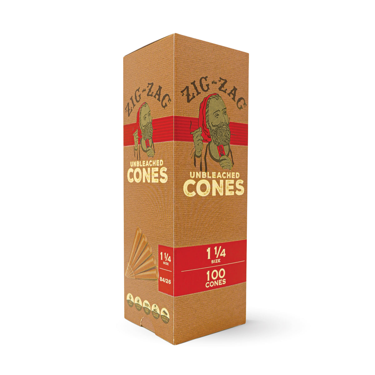 1 1/4 Mini Bulk Unbleached Cones ZigZag Wholesale