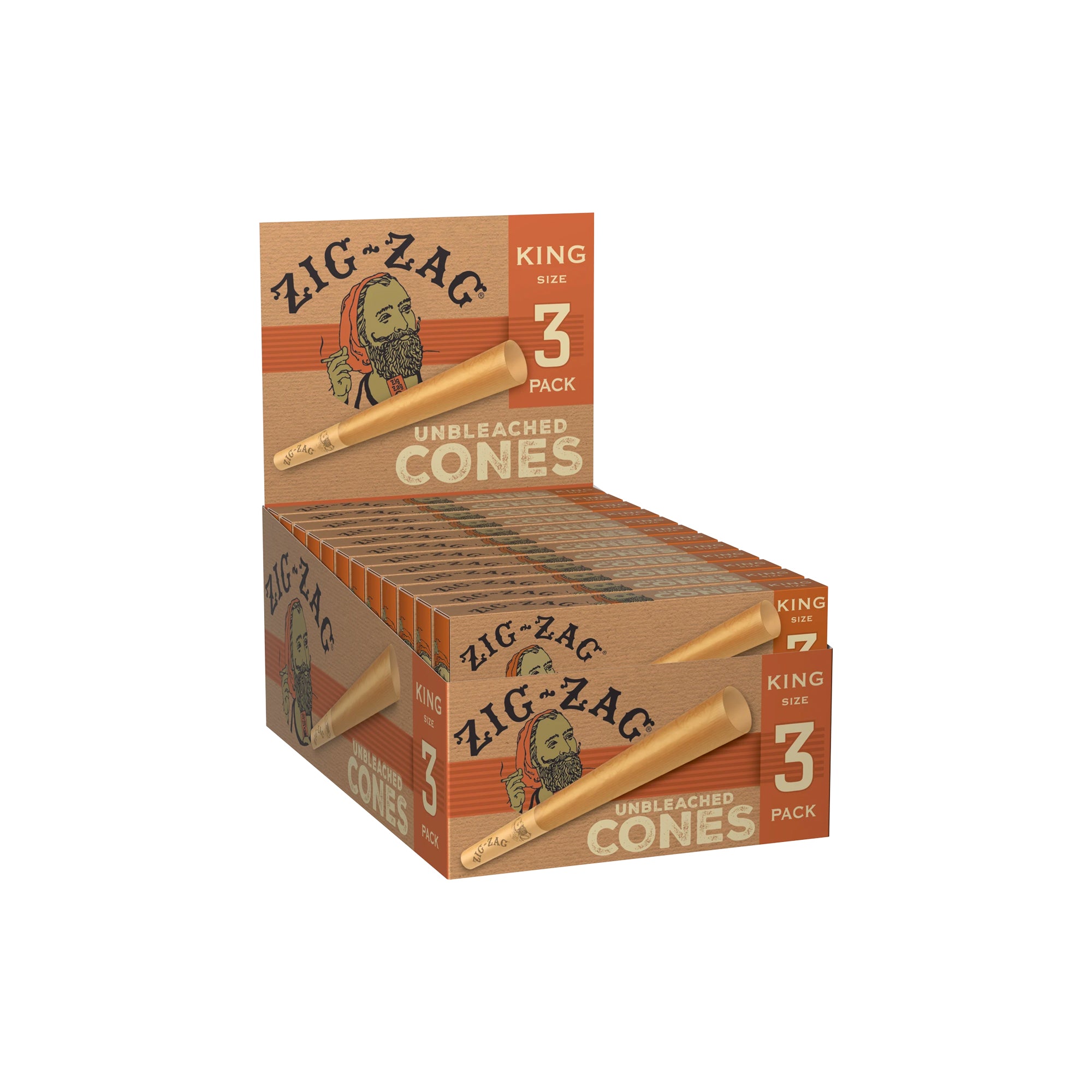 King Size - Unbleached Cones Carton
